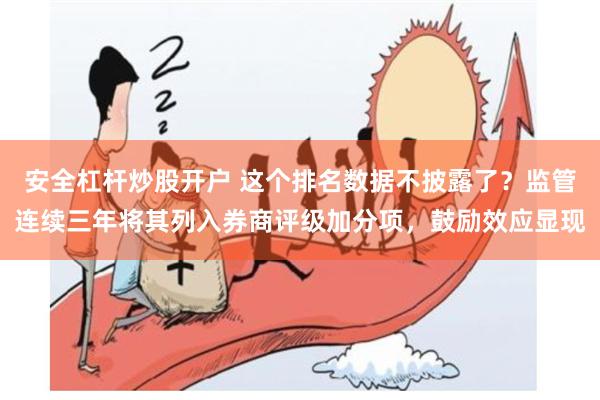 安全杠杆炒股开户 这个排名数据不披露了？监管连续三年将其列入券商评级加分项，鼓励效应显现