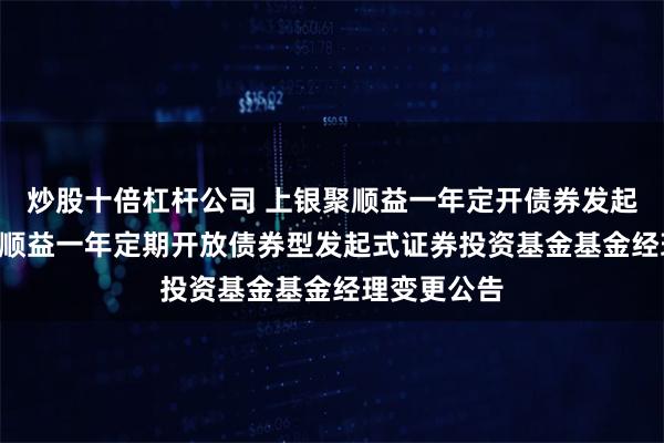 炒股十倍杠杆公司 上银聚顺益一年定开债券发起式: 上银聚顺益一年定期开放债券型发起式证券投资基金基金经理变更公告
