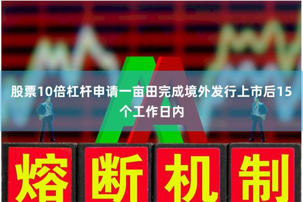 股票10倍杠杆申请一亩田完成境外发行上市后15个工作日内