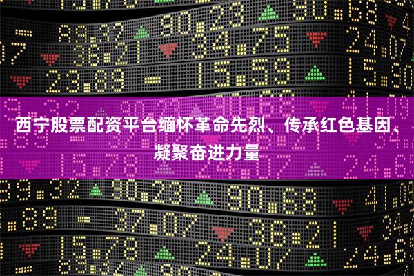 西宁股票配资平台缅怀革命先烈、传承红色基因、凝聚奋进力量