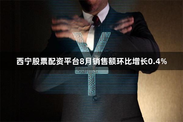 西宁股票配资平台8月销售额环比增长0.4%